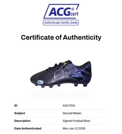 DONYELL MALEN SIGNED ADIDAS FOOTBALL BOOT (ACG CERT AG17524)-2
