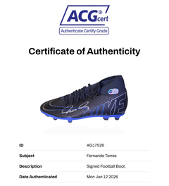 FERNANDO TORRES SIGNED NIKE MERCURIAL FOOTBALL BOOT (ACG CERT AG17526)-2