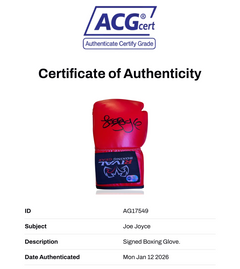 JOE JOYCE SIGNED RED RIVAL AUTOGRAPH BOXING GLOVE (ACG CERT AG17549)-2
