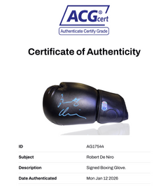 ROBERT DE NIRO SIGNED BOXING GLOVE RAGING BULL (ACG CERT AG17544)-2