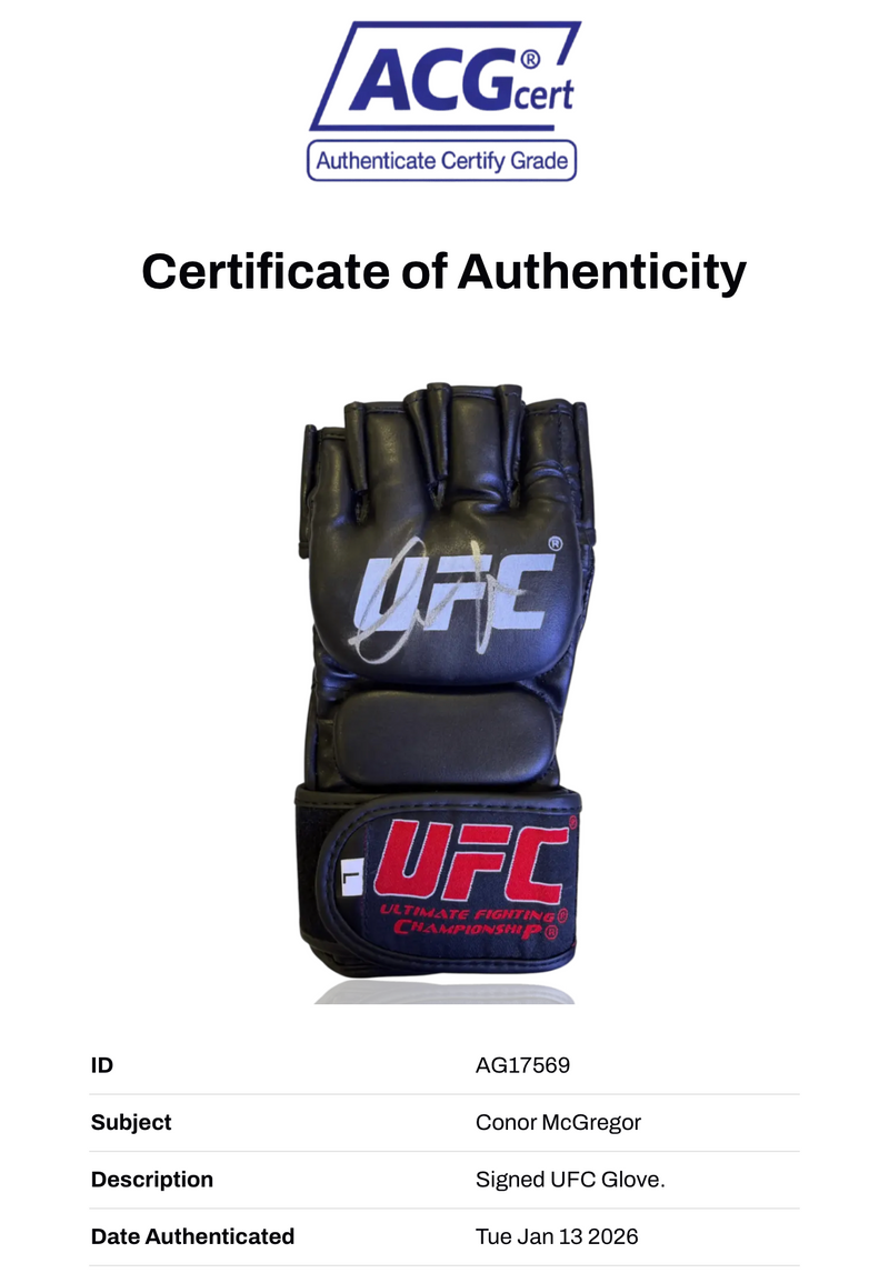 CONOR MCGREGOR SIGNED UFC FIGHT GLOVE NOTORIOUS (ACG AG17569)-2