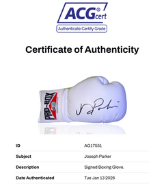 JOSEPH PARKER SIGNED WHITE PRO BOX BOXING GLOVE (ACG CERT AG17551)-2