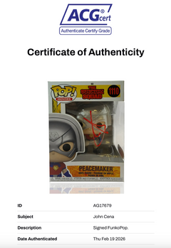 JOHN CENA SIGNED PEACEMAKER SUICIDE SQUAD #1110 FUNKOPOP (ACG CERT AG17679)-3
