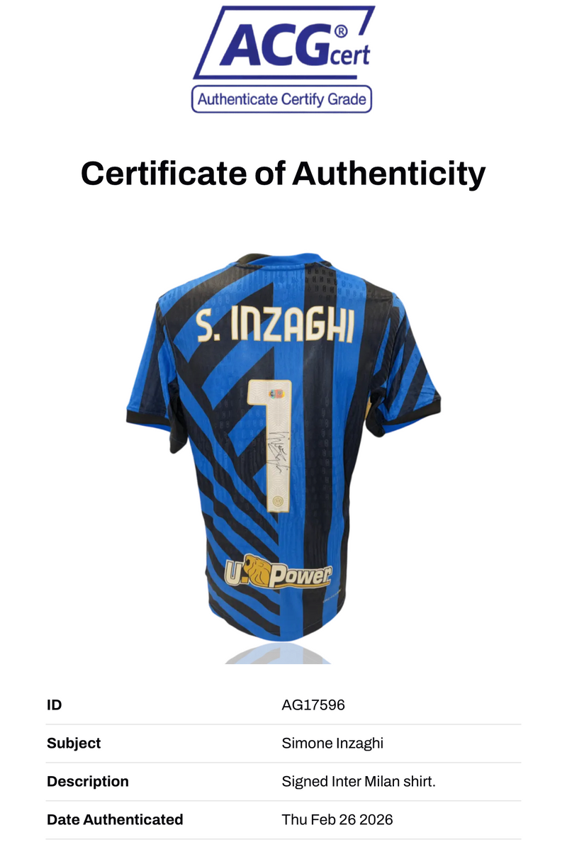 SIMONE INZAGHI SIGNED 2024/25 INTER MILAN HOME SHIRT INZAGHI 1 (ACG CERT AG17596)-2