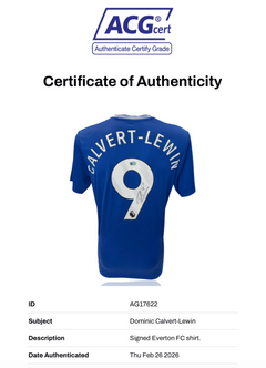 DOMINIC CALVERT-LEWIN SIGNED EVERTON 2024/25 HOME SHIRT (ACG CERT AG17622)-2
