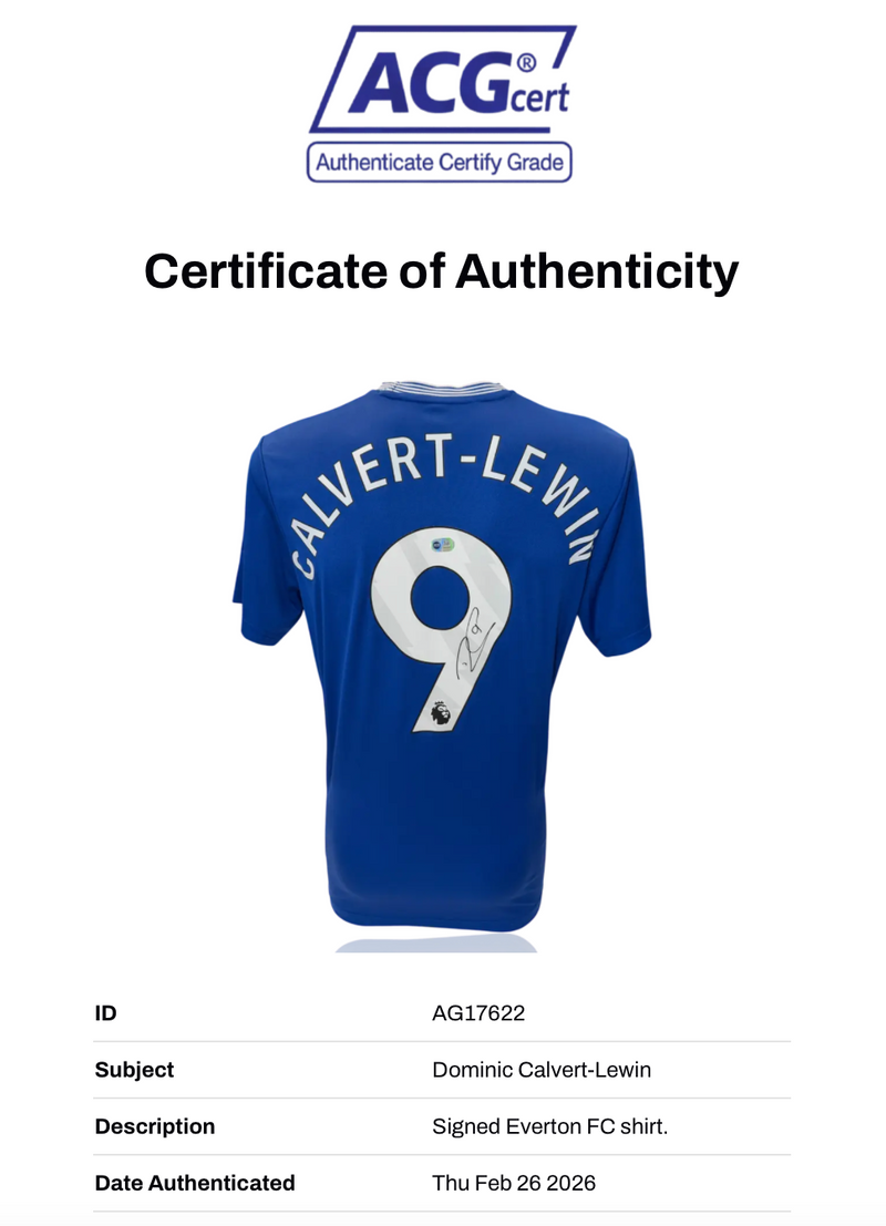 DOMINIC CALVERT-LEWIN SIGNED EVERTON 2024/25 HOME SHIRT (ACG CERT AG17622)-2