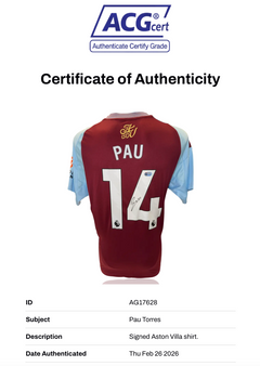 PAU TORRES SIGNED ASTON VILLA 2024/25 HOME SHIRT (ACG CERT AG17628)-2