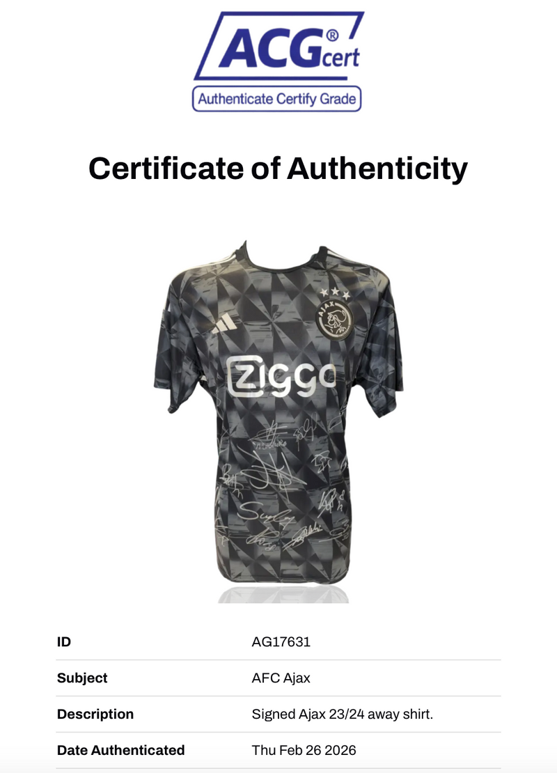 AFC AJAX SIGNED 2023/24 AWAY SQUAD SHIRT HENDERSON, HATO, TAYLOR (ACG CERT AG17631)-4