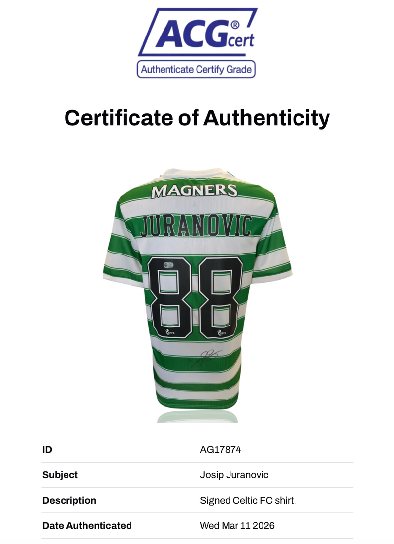 JOSIP JURANOVIC SIGNED CELTIC FC 2021/22 HOME SHIRT (ACG CERT AG17874)-2
