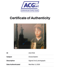 ORESTE BALDINI SIGNED THE GODFATHER 2 VITO ANDOLINI 14x11 PHOTO (ACG CERT AG17846)-2