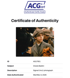 ORESTE BALDINI SIGNED THE GODFATHER 2 VITO ANDOLINI 14x11 PHOTO (ACG CERT AG17851)-2