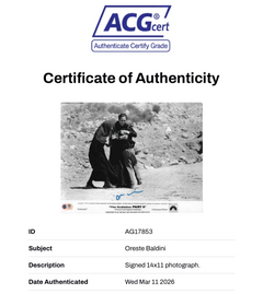 ORESTE BALDINI SIGNED THE GODFATHER 2 VITO ANDOLINI 14x11 PHOTO (ACG CERT AG17853)-2