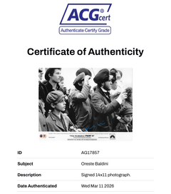 ORESTE BALDINI SIGNED THE GODFATHER 2 VITO ANDOLINI 14x11 PHOTO (ACG CERT AG17857)-2