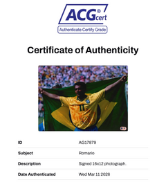 ROMARIO SIGNED BRAZIL WORLD CUP 1994 16X12 PHOTOGRAPH (ACG CERT AG17879)-2