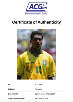 ROMARIO SIGNED BRAZIL WORLD CUP 1994 14X11 PHOTOGRAPH (ACG CERT AG17880)-3