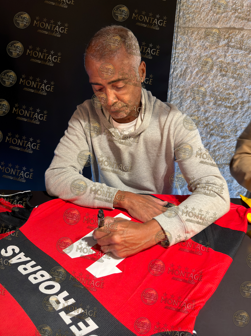 ROMARIO SIGNED FLAMENGO 1995 100TH ANNIVERSARY HOME SHIRT (ACG CERT AG17897)-2
