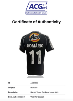 ROMARIO SIGNED VASCO DA GAMA 1999/00 HOME SHIRT (ACG CERT AG17899)-3