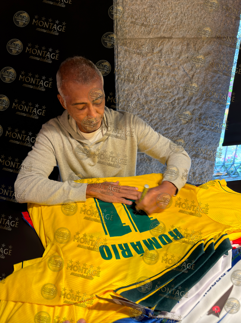 ROMARIO SIGNED BRAZIL 1994 WORLD CUP HOME SHIRT (ACG CERT AG17891)-4