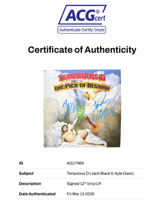 TENACIOUS D SIGNED THE PICK OF DESTINY VINYL JACK BLACK KYLE GASS (ACG CERT AG17966)-2
