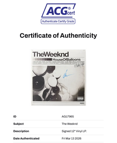 THE WEEKND SIGNED HOUSE OF BALLOONS LP VINYL ALBUM (ACG CERT AG17965)-2