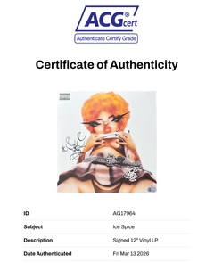 ICE SPICE SIGNED LIKE..? 12" LP VINYL ALBUM (ACG CERT AG17964)-2