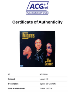 LAURYN HILL SIGNED FUGEES THE SCORE VINYL (ACG CERT AG17950)-2