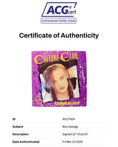 BOY GEORGE SIGNED CULTURE CLUB KISSING TO BE CLEVER VINYL (ACG CERT AG17924)-2