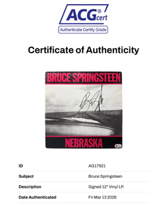 BRUCE SPRINGSTEEN SIGNED NEBRASKA VINYL 12" LP (ACG CERT AG17921)-2
