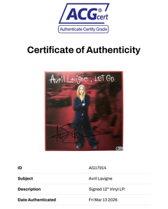 AVRIL LAVIGNE SIGNED LET GO ALBUM VINYL SK8ER BOI (ACG CERT AG17914)-2