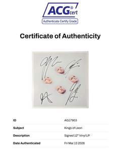 KINGS OF LEON SIGNED WALLS 12" ALBUM VINYL LP (ACG CERT AG17903)-2
