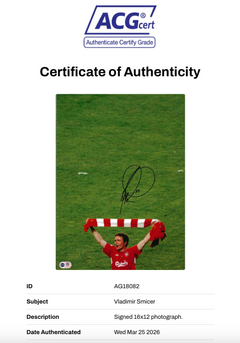 VLADIMIR SMICER SIGNED LFC ISTANBUL 2005 16X12 PHOTO (ACG CERT AG18082)-2
