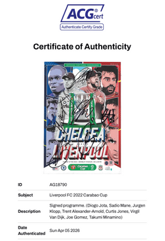 LIVERPOOL SIGNED CARABAO CUP 22 FINAL PROGRAMME KLOPP JOTA VIRGIL (ACG CERT AG18790)-2
