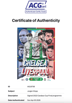 JURGEN KLOPP SIGNED CARABAO CUP FINAL 2022 PROGRAMME (ACG CERT AG18788)-2