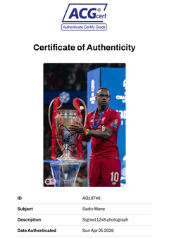 SADIO MANE SIGNED LIVERPOOL FC UCL FINAL WIN 12X8 PHOTO (ACG CERT AG18746)-2