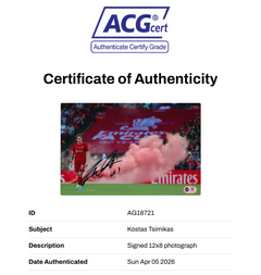 KOSTAS TSIMIKAS SIGNED LIVERPOOL FC FA CUP WINNER 12x8 PHOTO (ACG CERT AG18721)-2