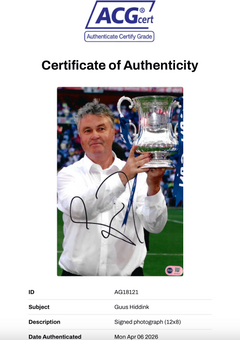 GUUS HIDDINK SIGNED 12X8 CHELSEA MANAGER PHOTO (ACG CERT AG18121)-2