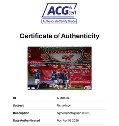 RICHARLISON SIGNED EVERTON FC 12X8 ANFIELD DERBY WIN (ACG CERT AG18156)-2