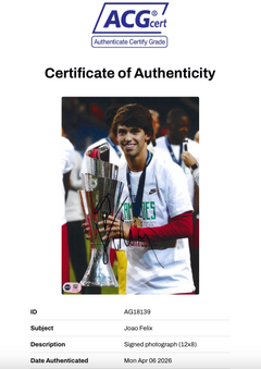 JOAO FELIX SIGNED 12x8 PORTUGAL PHOTOGRAPH (ACG CERT AG18139)-2