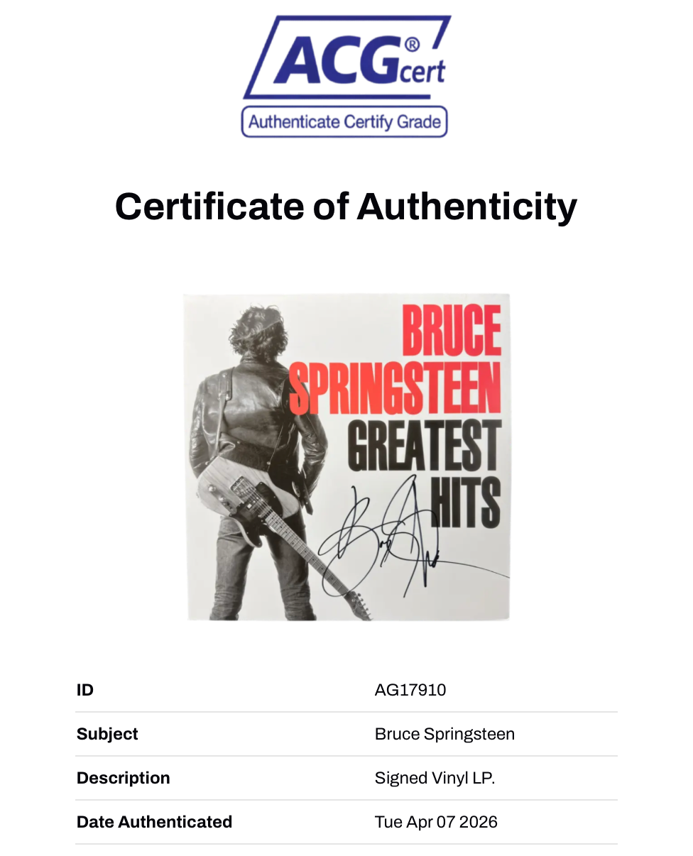 BRUCE SPRINGSTEEN SIGNED GREATEST HITS VINYL LP (ACG CERT AG17910)