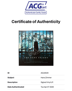 HANS ZIMMER SIGNED BATMAN THE DARK KNIGHT SOUNDTRACK VINYL (ACG CERT AG18029)-2