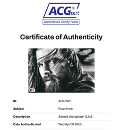 RYAN HURST SIGNED OPIE SONS OF ANARCHY 12x8 PHOTO (ACG CERT AG18826)-2