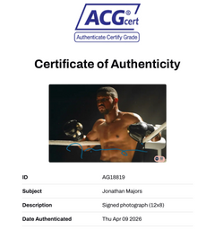 JONATHAN MAJORS SIGNED CREED III 12x8 PHOTO (ACG CERT AG18819)-2
