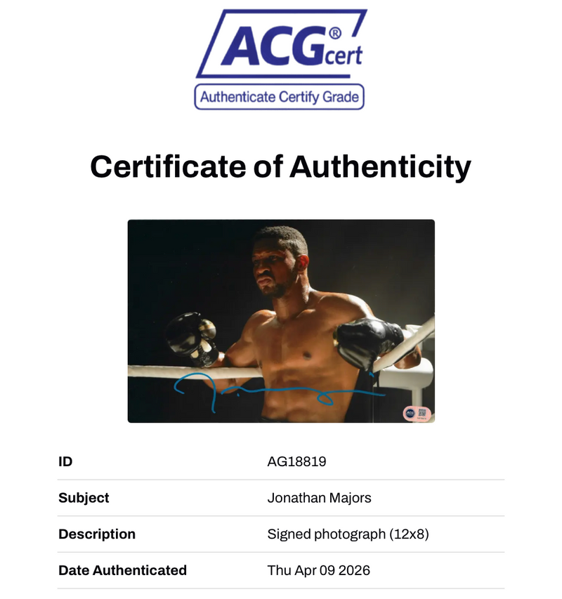 JONATHAN MAJORS SIGNED CREED III 12x8 PHOTO (ACG CERT AG18819)-2