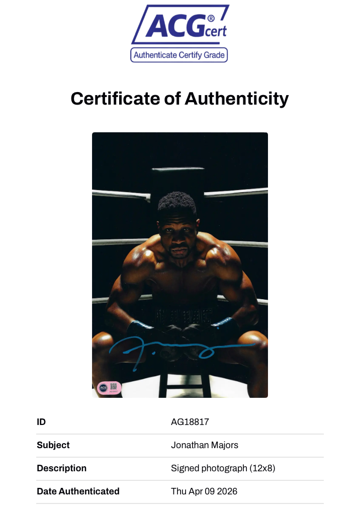 JONATHAN MAJORS SIGNED CREED 3 12x8 PHOTO 3 (ACG CERT AG18817)-2