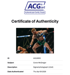 CONOR MCGREGOR SIGNED 12X8 PHOTOGRAPH UFC NOTORIOUS (ACG CERT AG18855)-2