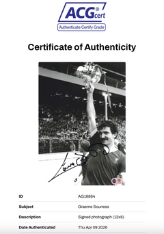 GRAEME SOUNESS SIGNED LIVERPOOL FC 12x8 PHOTOGRAPH (ACG CERT AG18864)-2