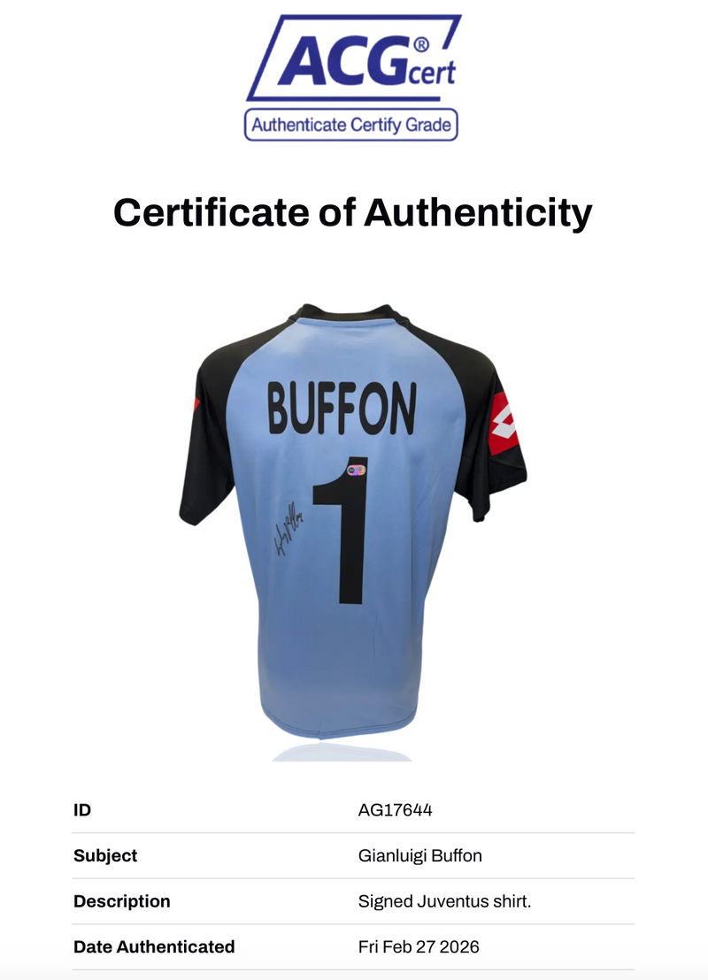 GIANLUIGI BUFFON SIGNED 2002/03 JUVENTUS GOALKEEPER SHIRT (ACG CERT AG17644)-2