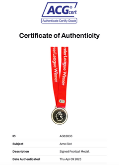 ARNE SLOT SIGNED LIVERPOOL 2024/25 LEAGUE WINNING MEDAL (ACG CERT AG18836)-3