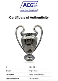 JURGEN KLOPP SIGNED REPLICA CHAMPIONS LEAGUE TROPHY 32CM (ACG CERT AG18832)-2