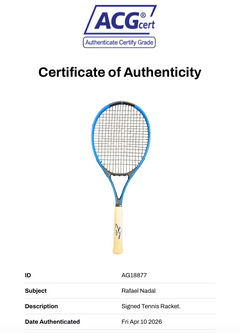 RAFAEL NADAL SIGNED ARTENGO TENNIS RACKET WIMBLEDON LEGEND (ACG CERT AG18877)-2